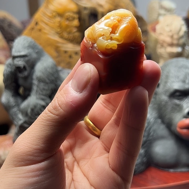 我***胖寿山石寿山石摆件