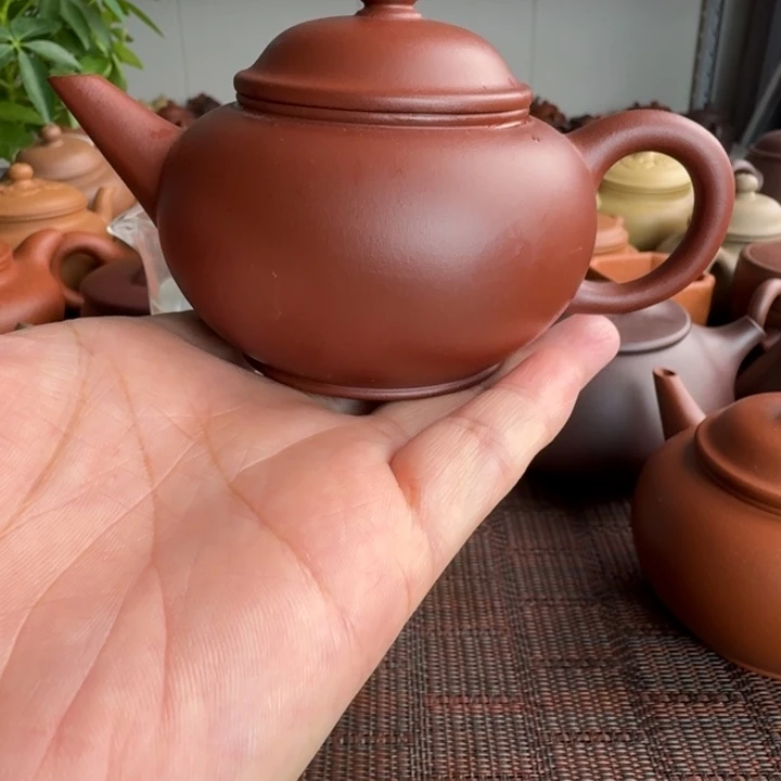 紫砂茶杯红皮龙水平150cc