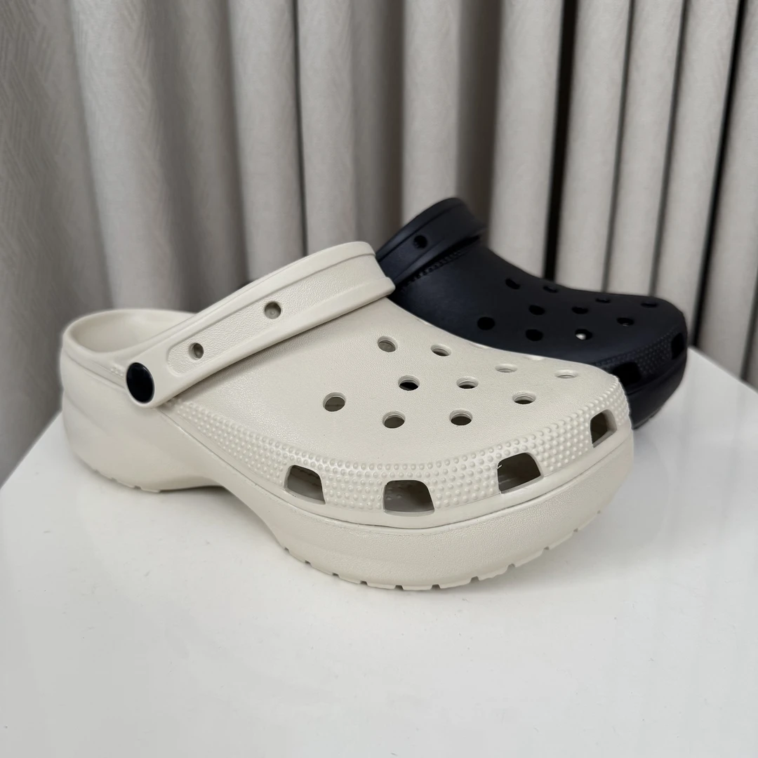 夏季-云朵洞洞鞋cs女鞋女款厚底矮个子增高凉拖鞋新款女透气防滑