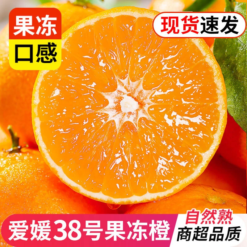 【次日达】四川爱媛38号果冻橙新鲜应季皮薄香甜手剥橙子多汁整箱大果5斤爽吃-CX-11.7四川省