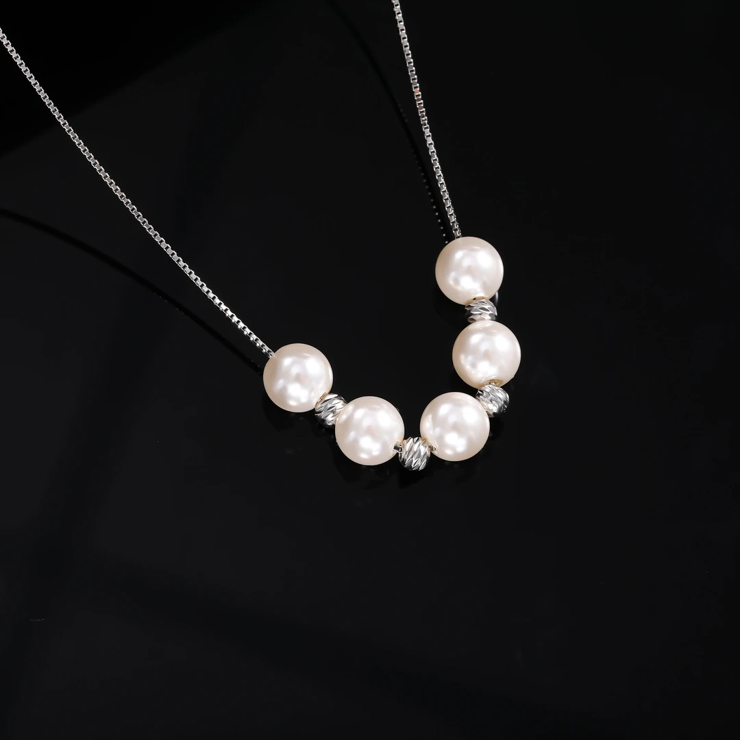 坠链均925银 木木（AJ1）纯银项链长度48厘米大珠10毫米小珠6毫米