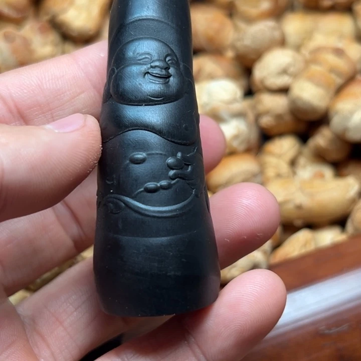 气****实心竹雕刻手把件