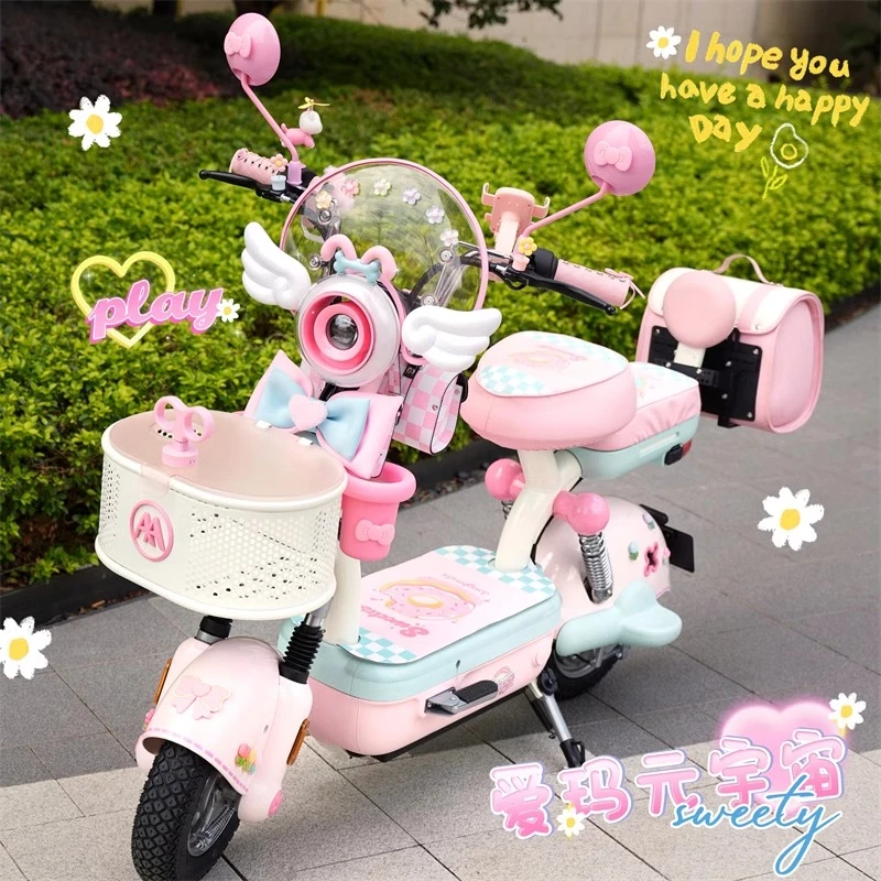 爱玛元宇宙play装饰电动车后视镜脚垫坐垫套手机支架后备箱贴纸女