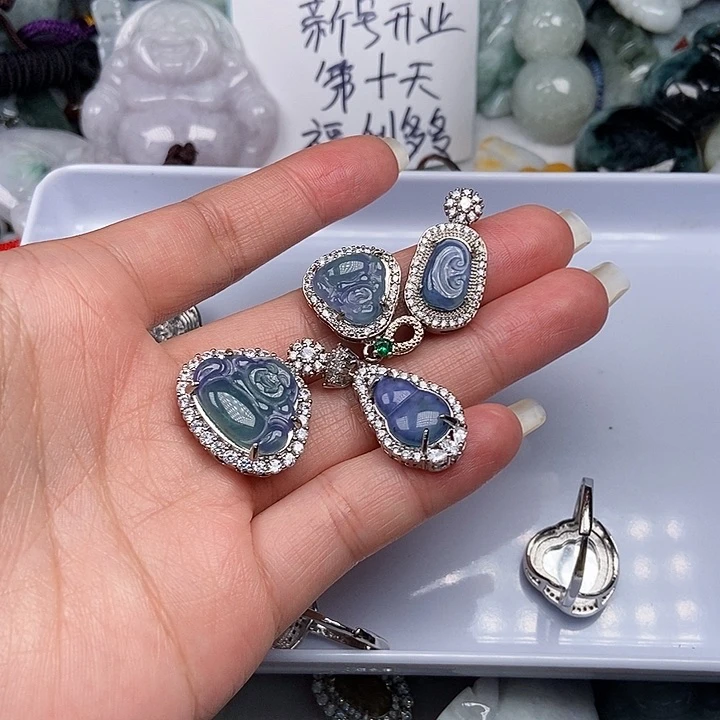 未镶嵌挂件翡翠姑***柱翡翠