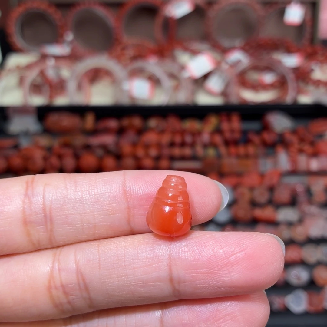 南红玛瑙未镶嵌颈饰三通10+
