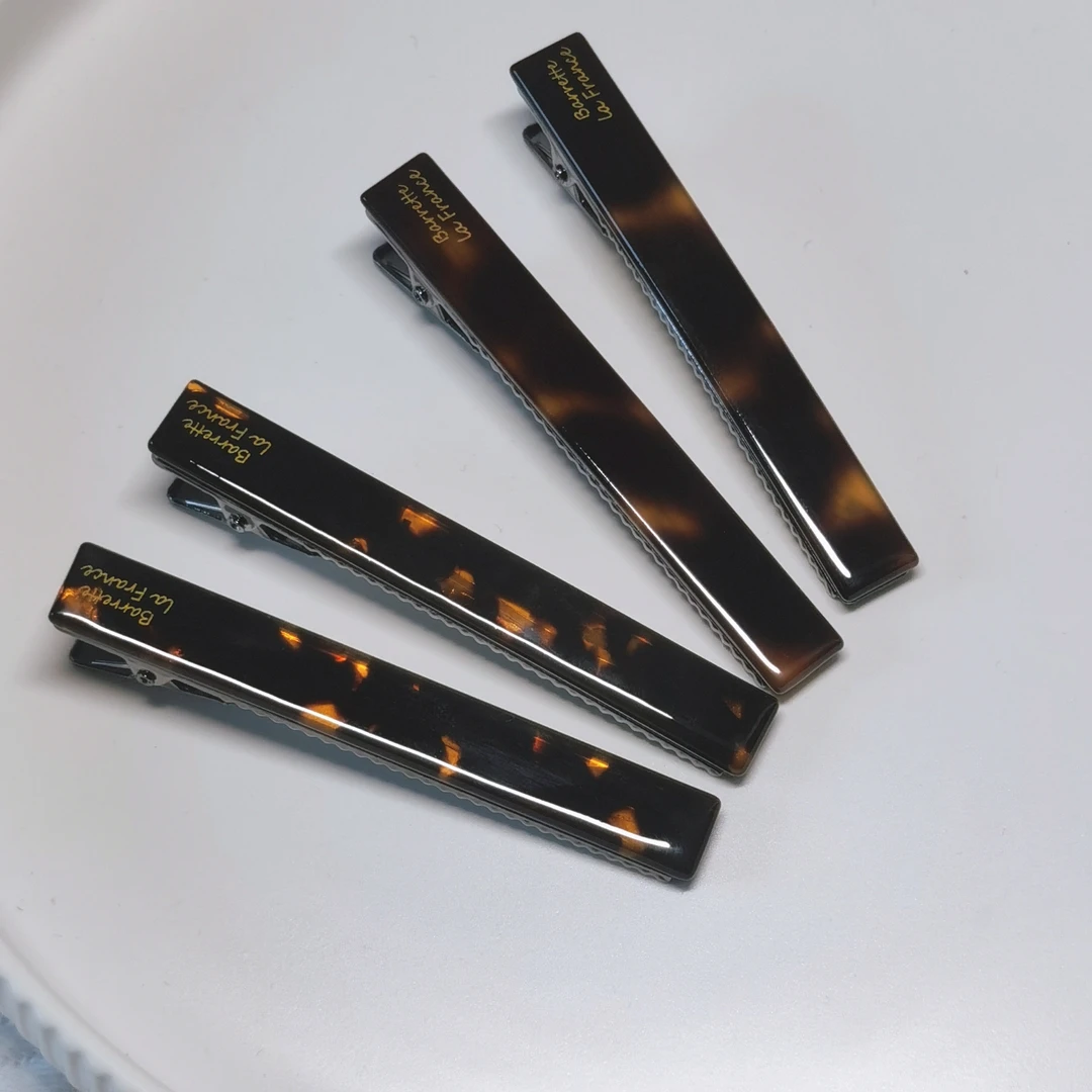 醋酸外贸高级色鸭嘴夹边夹刘海夹气质网红复古简约韩版