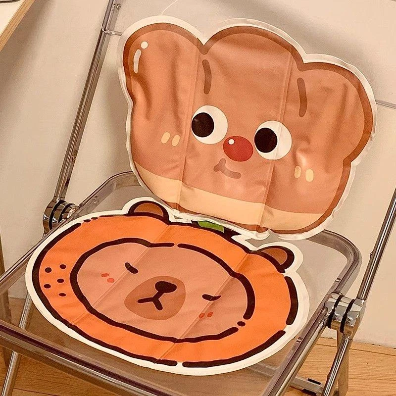 可爱卡皮巴拉降温冰垫夏季椅子坐垫办公室屁垫女学生宿舍教室凉垫