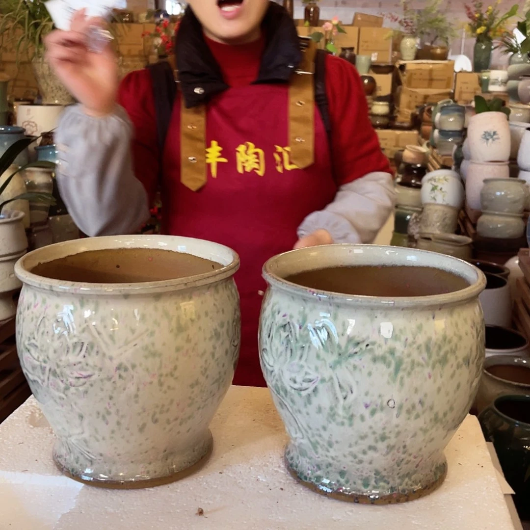 紫砂花盆高度18口径18