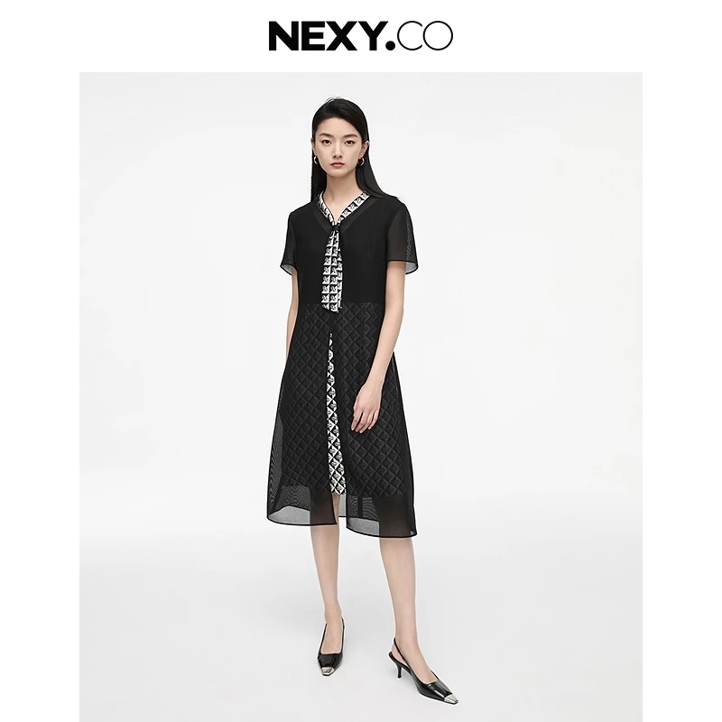 【安雅专属】NEXY.CO/奈蔻绞综连衣裙XF06027W0