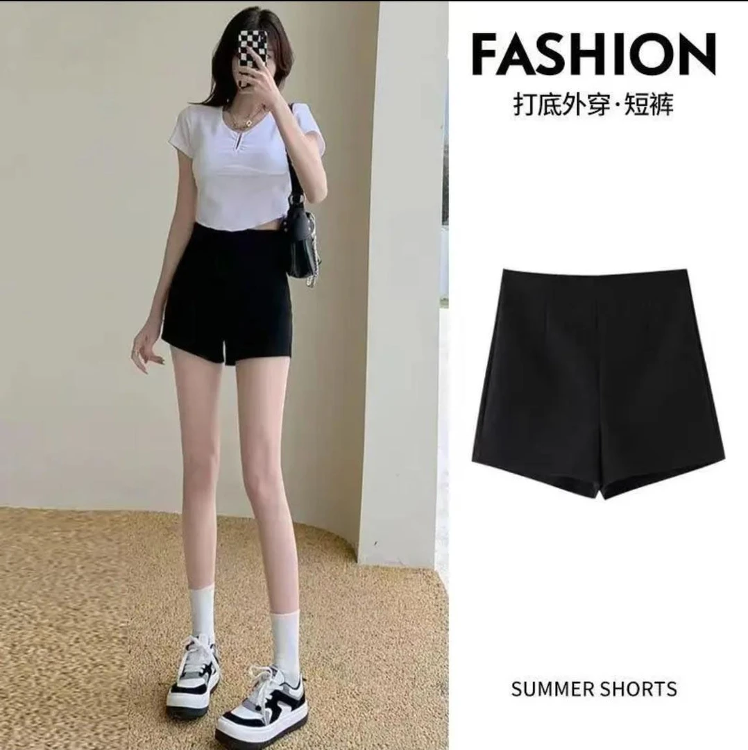 短裤女秋冬2025新款弹力高腰黑色热裤包臀修身显瘦透气爆款打底裤