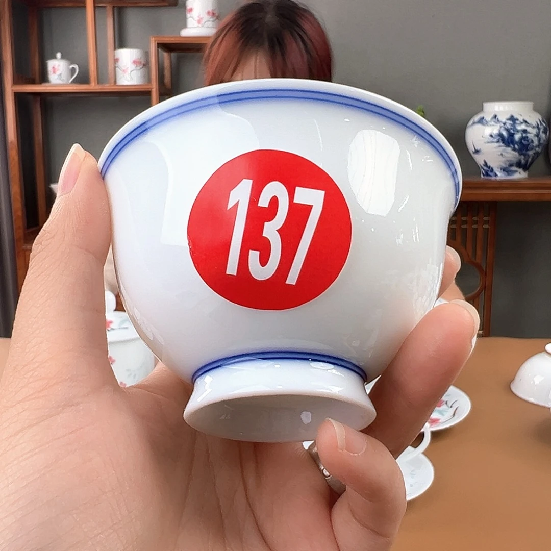 柴窑 双圈高足杯，微瑕
