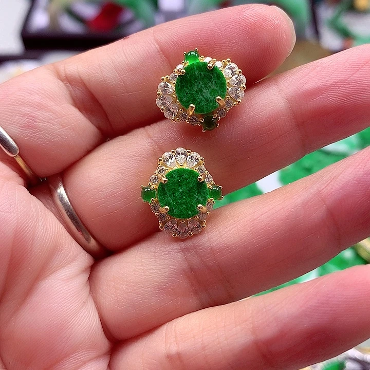 翡翠银S925镶嵌颈饰翡翠