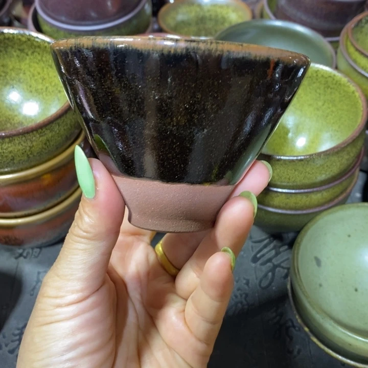 茶盏建阳建盏微瑕斗笠