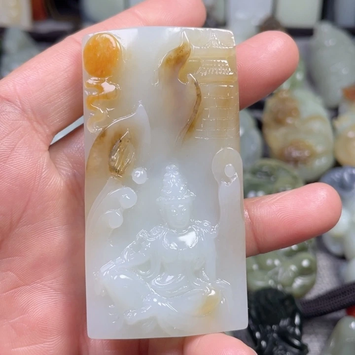 和田玉未镶嵌挂件