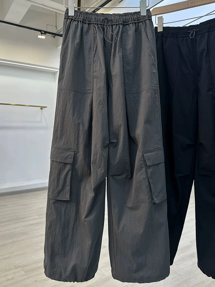 今年流行超好看直筒工装裤25年新款休闲宽松阔腿裤洋气束腿裤