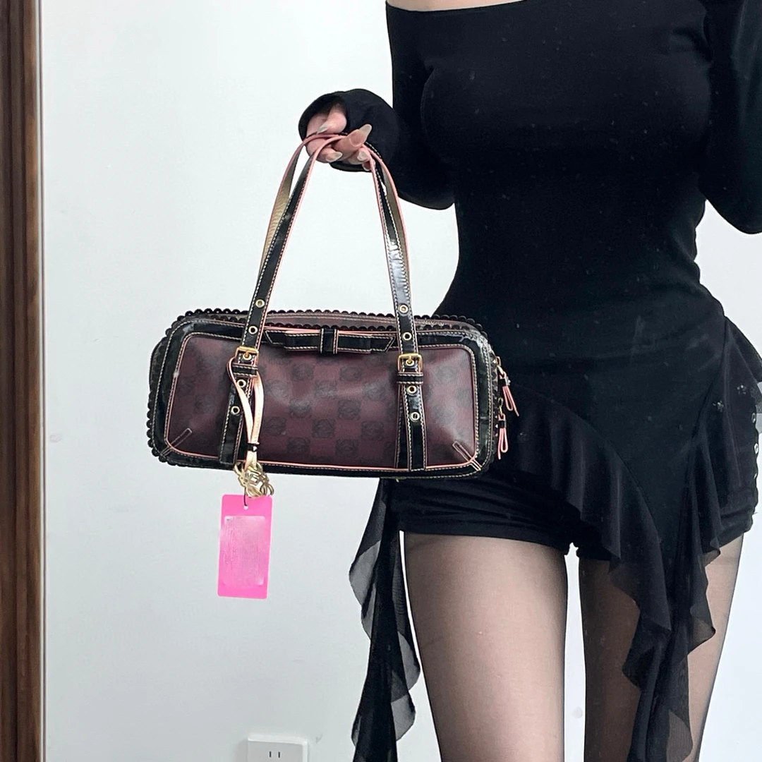 95新 LOEWE/罗意威  罗意威老花蝴蝶结手提包