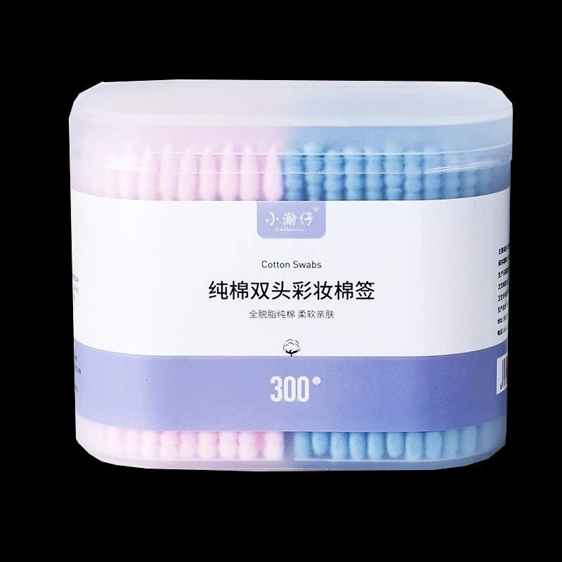 一次性棉签化妆用美容双头尖头棉花签卸妆口红细头眼部圆头棉签棒