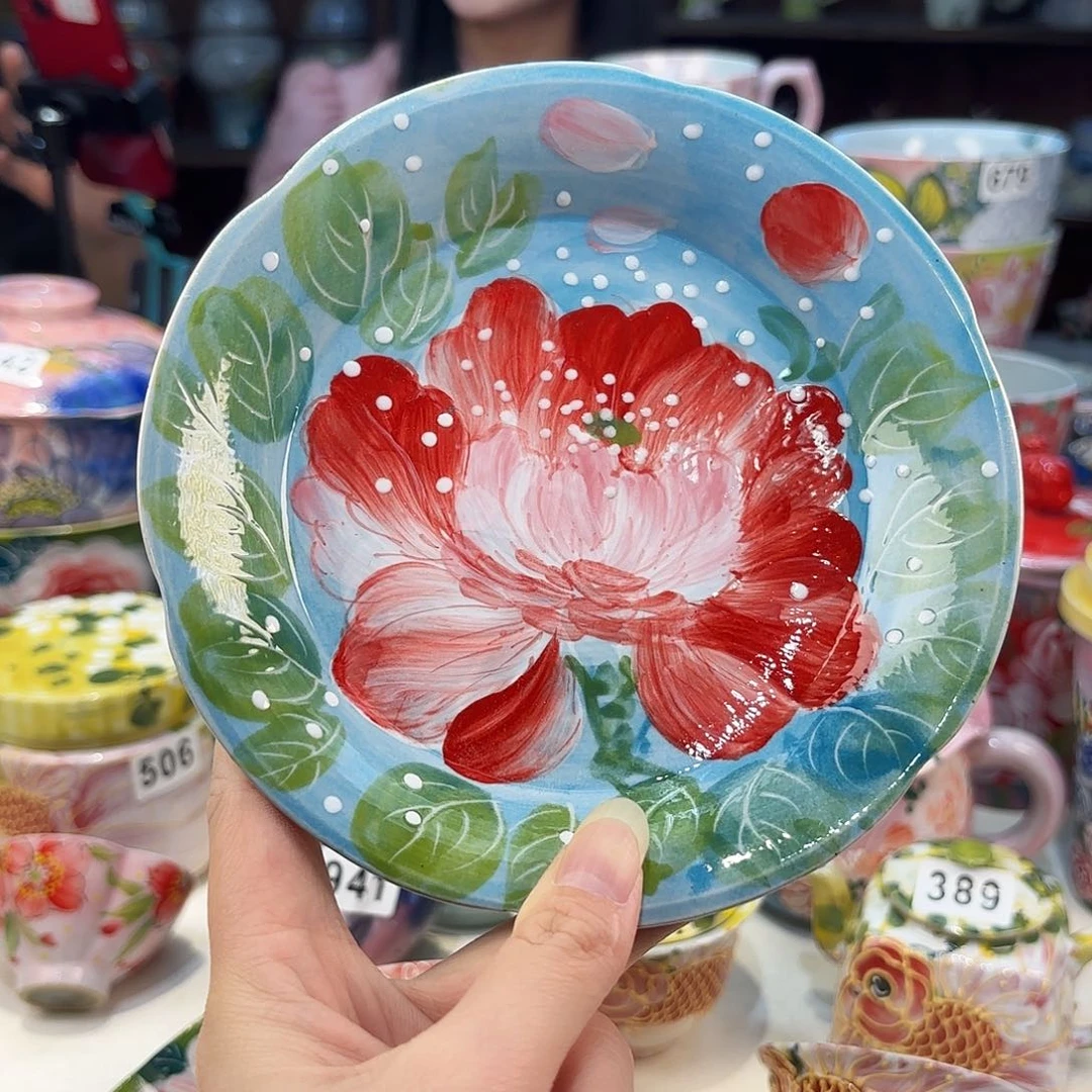 景德镇手绘高温釉下彩陶瓷茶具