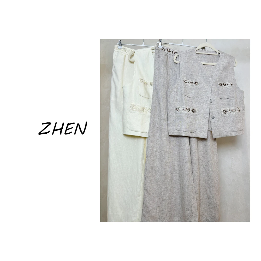 【ZHEN】25K00453 2025新款时尚气质显瘦小众设计师款时尚套装女