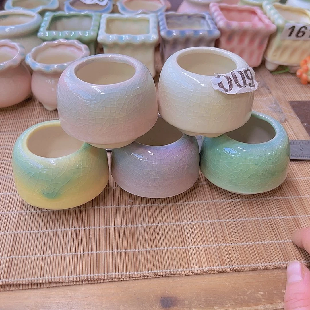 红陶 陶瓷花盆当场满12包邮