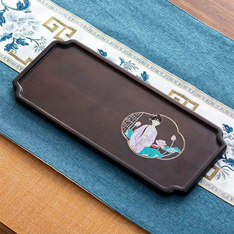 【粉丝福利】茶托茶盘干泡盘复古家用托盘新中式长方形果盘简约茶道