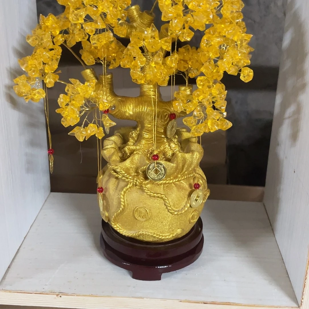 有机玻璃发财树摆件11111