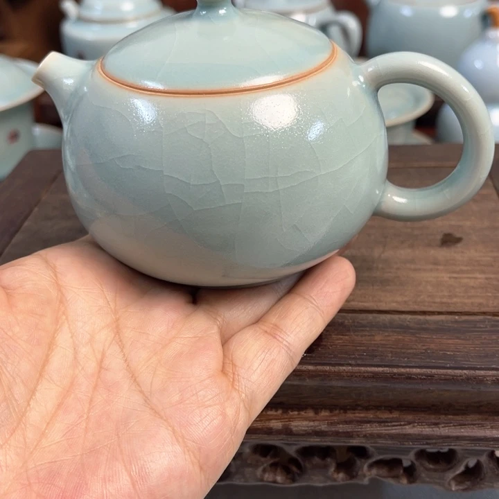 汝州原矿原釉盖碗