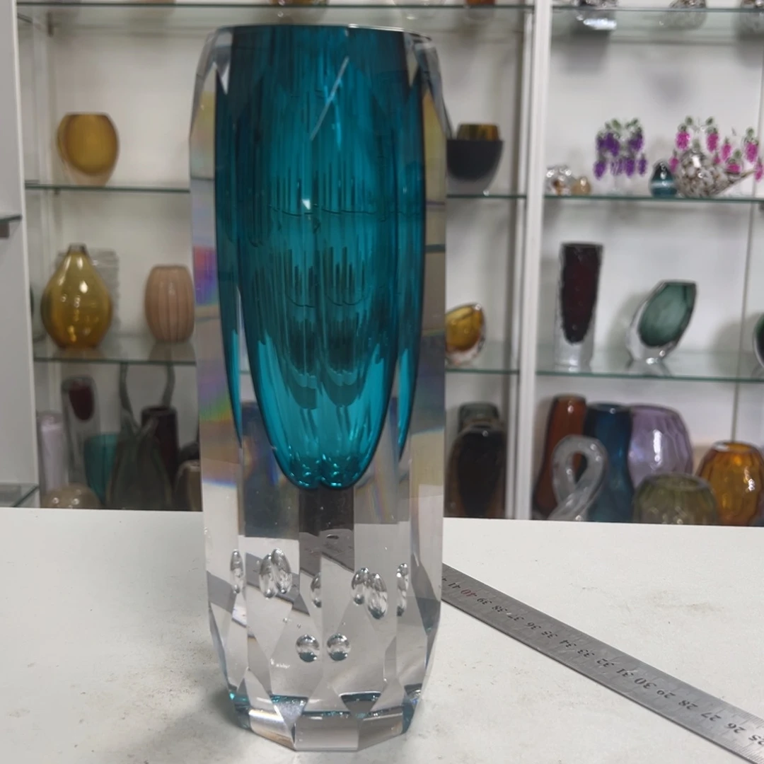 幻彩琉璃花瓶纯手工制作高度24