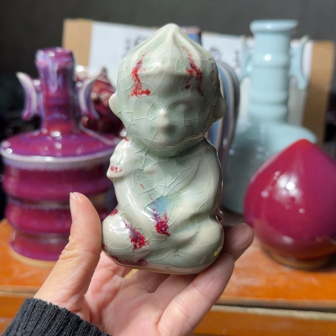 摆件郑家钧瓷摆件微瑕