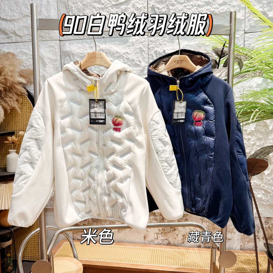 90白鸭绒【绵羊毛桑蚕丝羽绒服】韩国egg.ab 6192