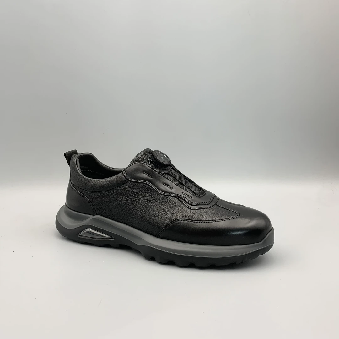 bindu/宾渡男士休闲皮鞋鹿皮真皮单鞋舒适时尚百搭透气23235