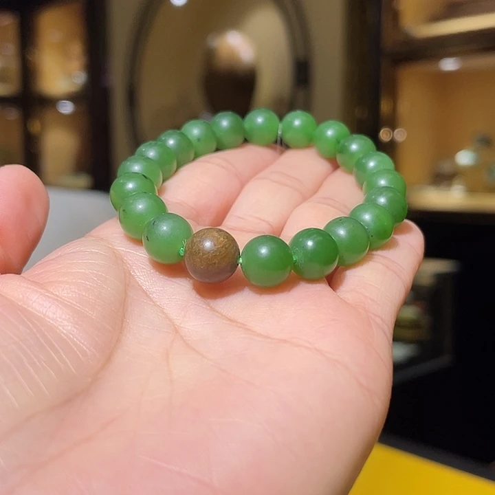 未镶嵌手串和田玉9.5mm
