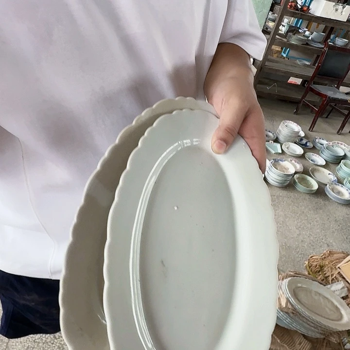 景德镇高温陶瓷太阳花鱼盘2个
