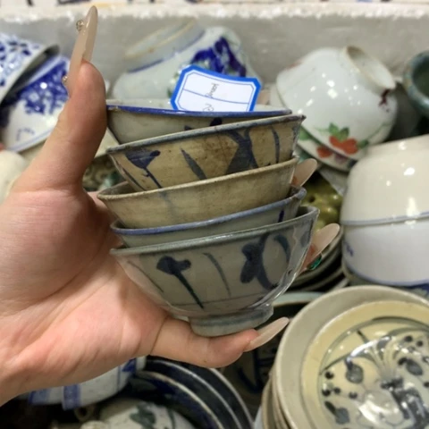 陶瓷夏***法民俗老物件瓷器