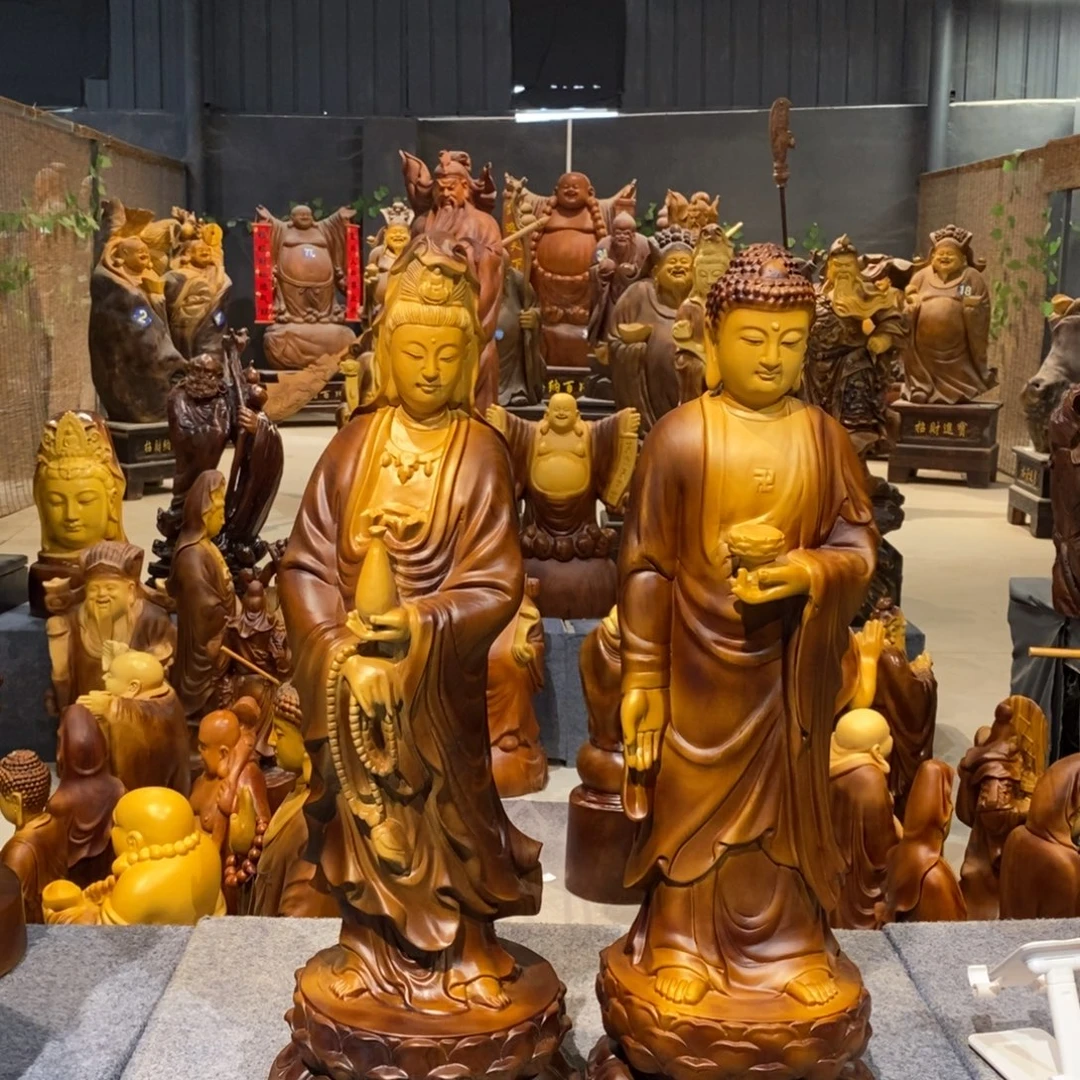 㜂****香樟木60高观音➕佛