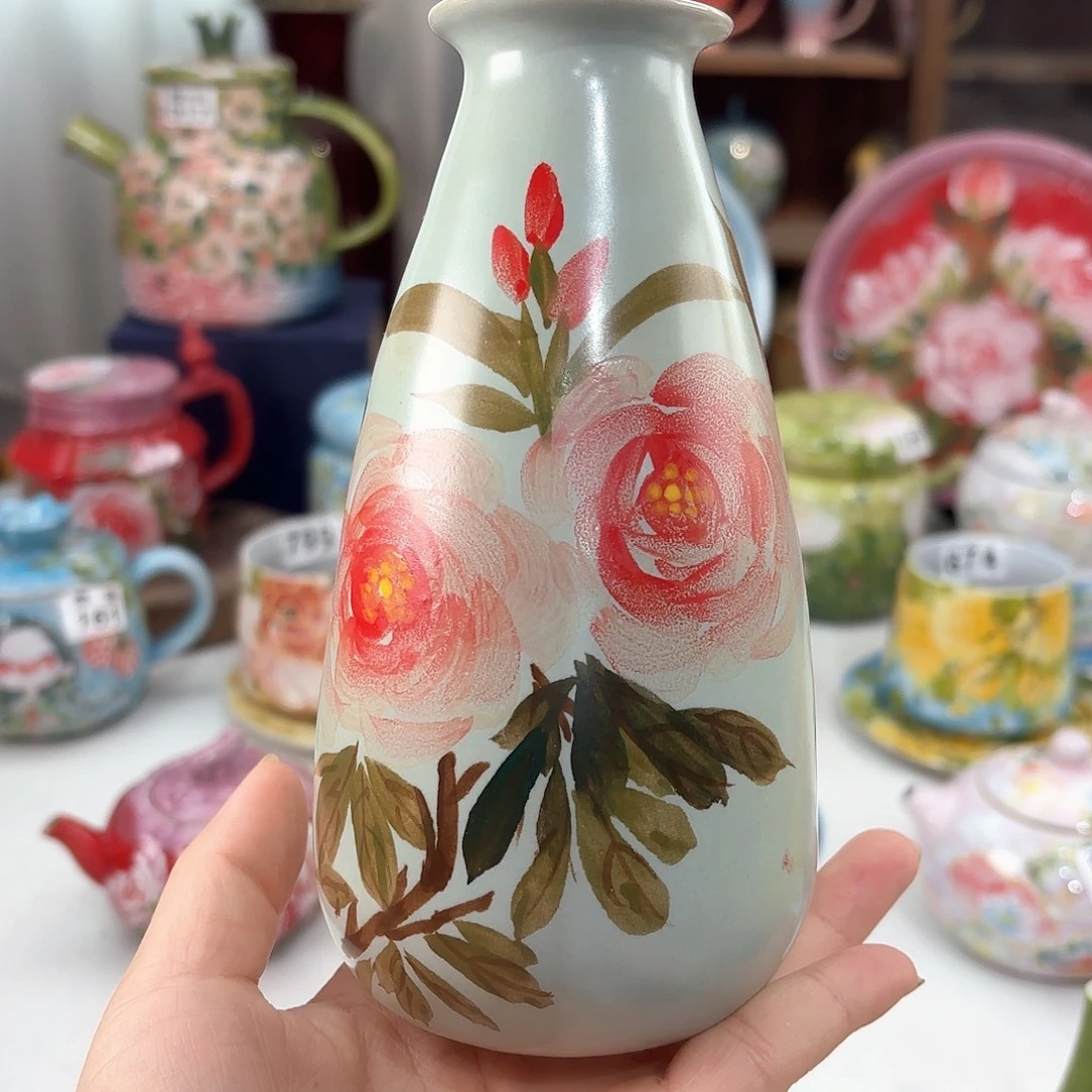 景德镇手绘高温釉下彩陶瓷茶具