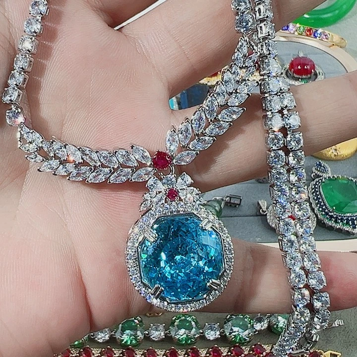 非金属红色蓝色满镶嵌大宝贝