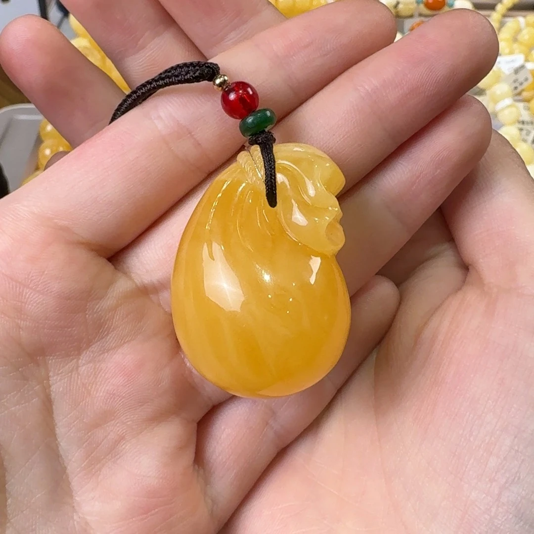未镶嵌琥珀颈饰钱袋子txz042