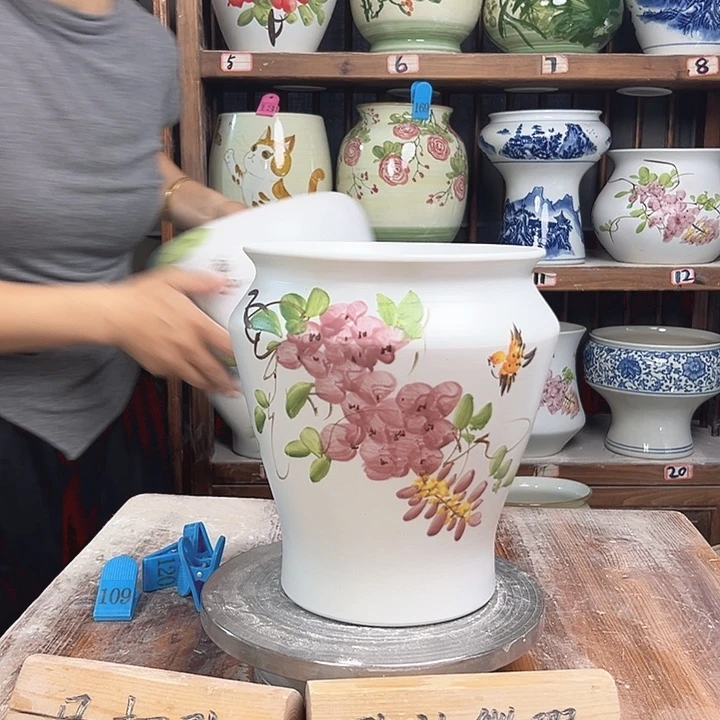 陶瓷小脚紫藤新款新款陶瓷陶瓷
