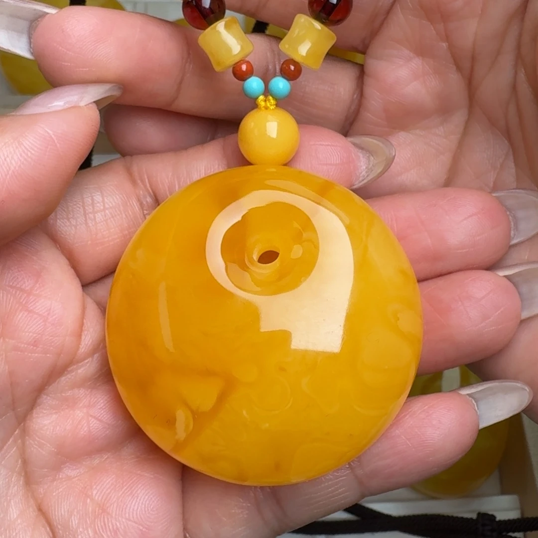 蜜蜡未镶嵌毛衣链无优化无烤色无补胶无覆膜无辐照无煮蜜