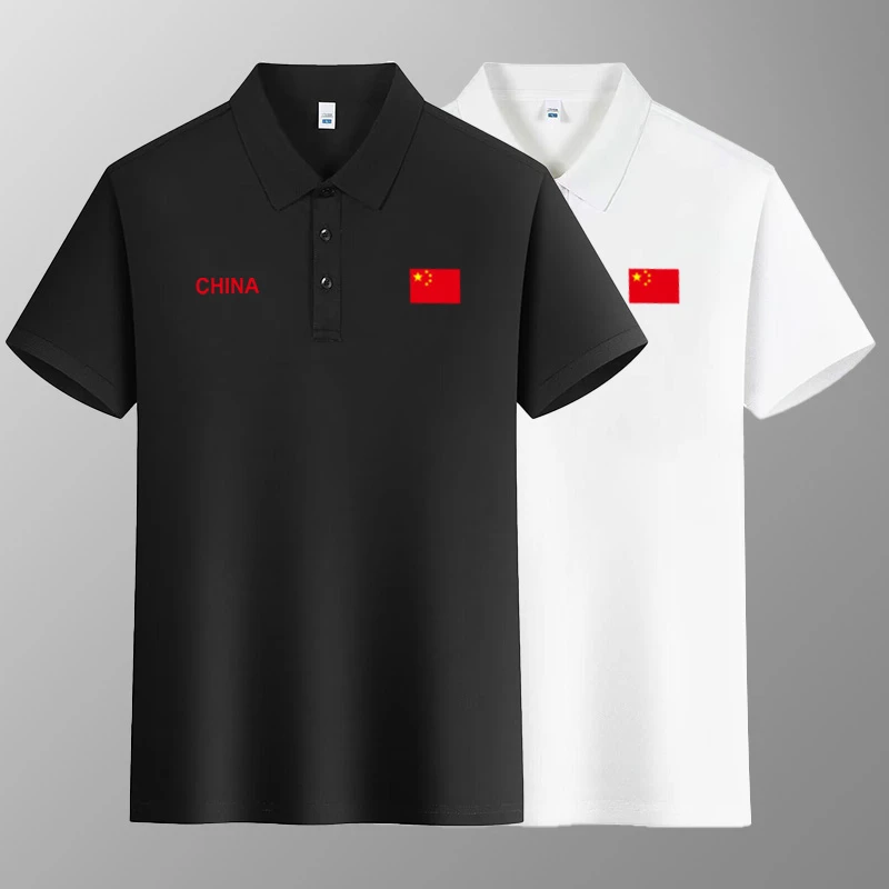 国家队China夏季男士Polo衫商务休闲百搭翻领短袖透气速干上衣男