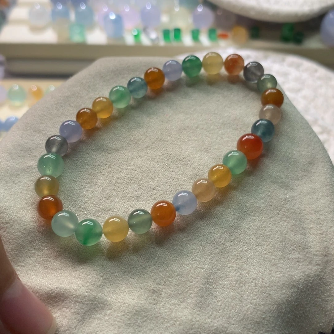 依***然翡翠未镶嵌手链卡6➕一条