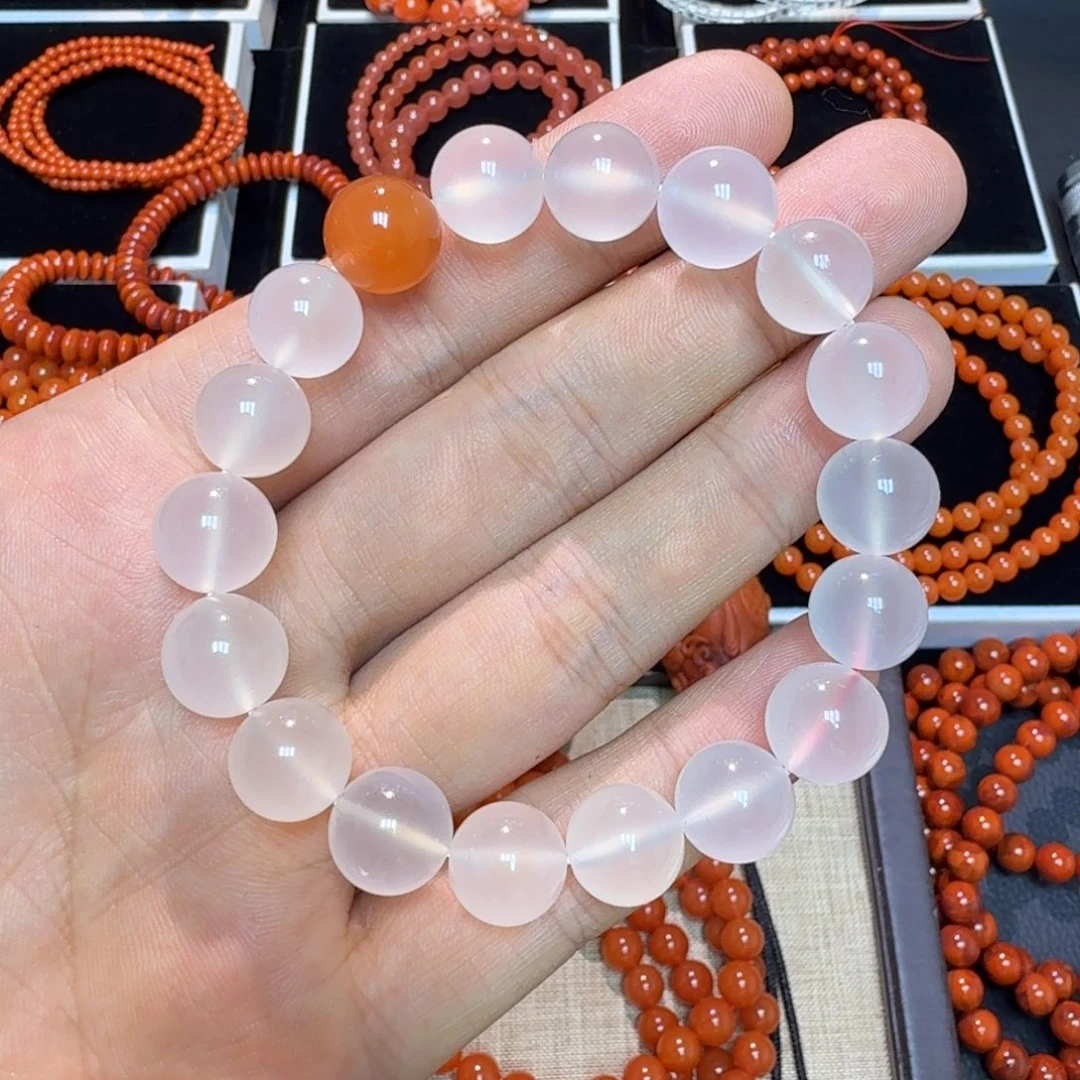 南红玛瑙荔枝冻单圈未镶嵌11.7mm 39.81g