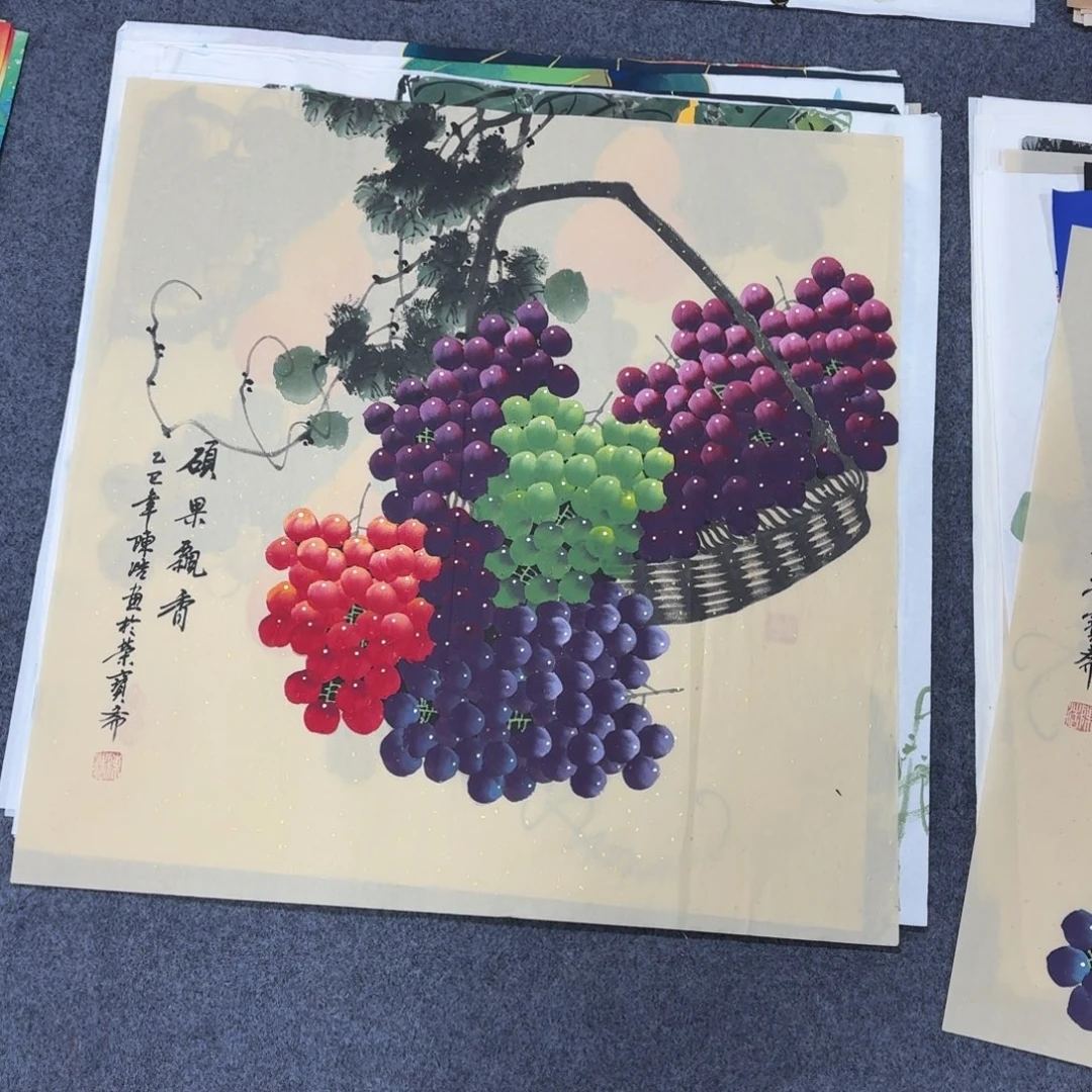 国画68×68手绘画画画