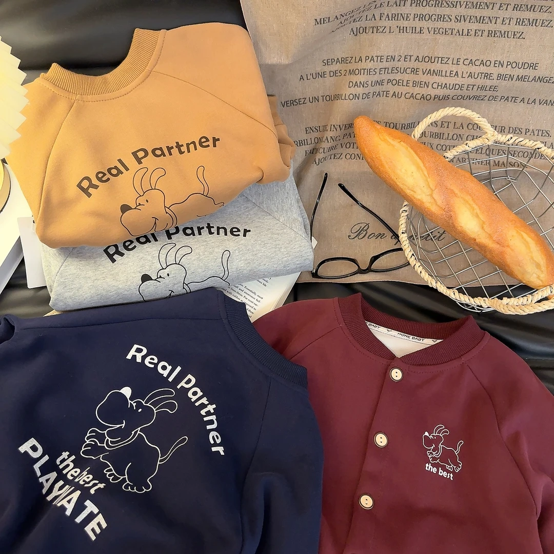 新款男女童春秋百搭儿童潮流棒球服外套夹克衫男女童童装洋气小童