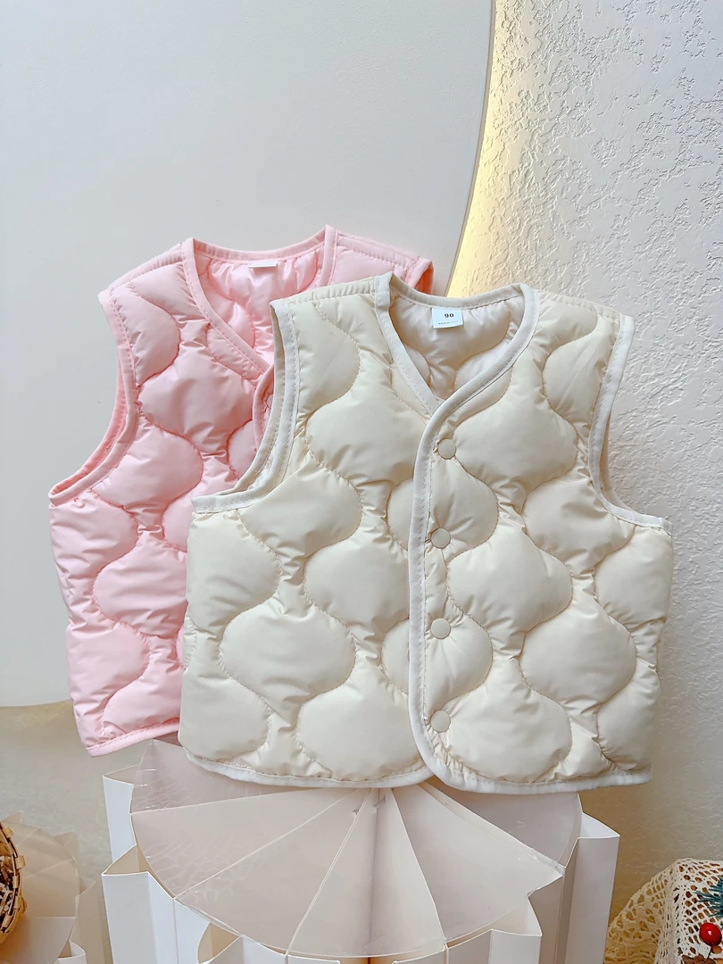 【南汐家】儿童马甲女童可爱内搭背心男童时尚保暖加厚外穿马甲