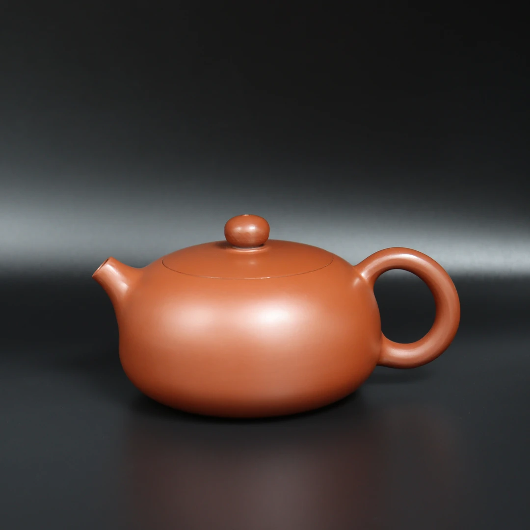 钦州坭兴陶复烧钦州红扁西施纯手工250毫升茶壶茶具红泥手工茶壶
