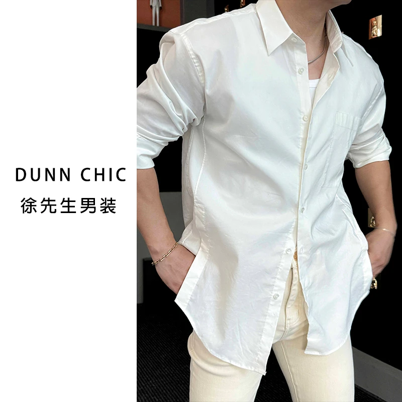 徐先生出品夏季设计师款抗皱天丝亚麻阔版休闲衬衫242022【杜恩】