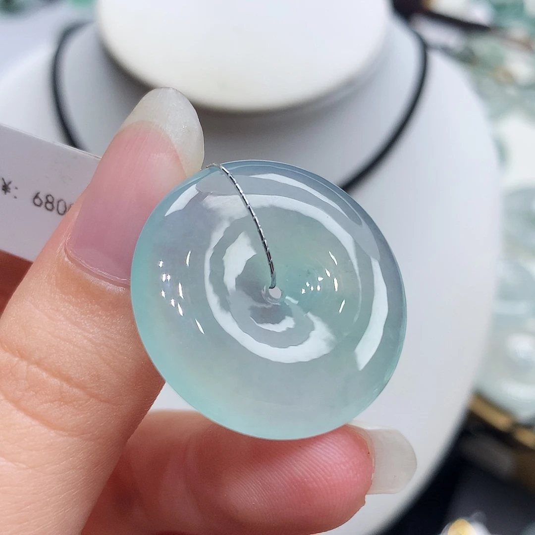 翡翠未镶嵌胸饰翡翠93，27.1/5.5