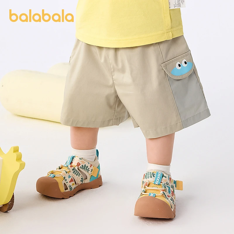 巴拉巴拉婴儿裤子宝宝短裤2025新款夏装薄款男女童时尚洋气舒适萌